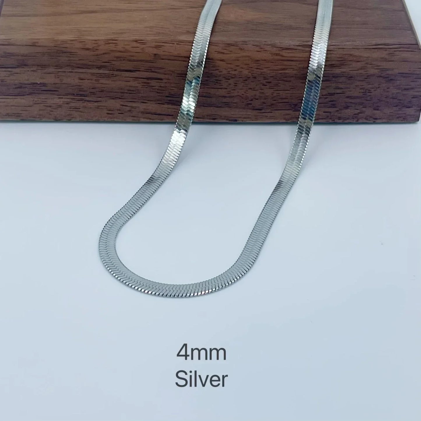 2mm 3mm 4mm 5mm Minimalist Snake Chain Necklace Choker Stainless Steel Herringbone Gold Color Jewelry For Women and Men
